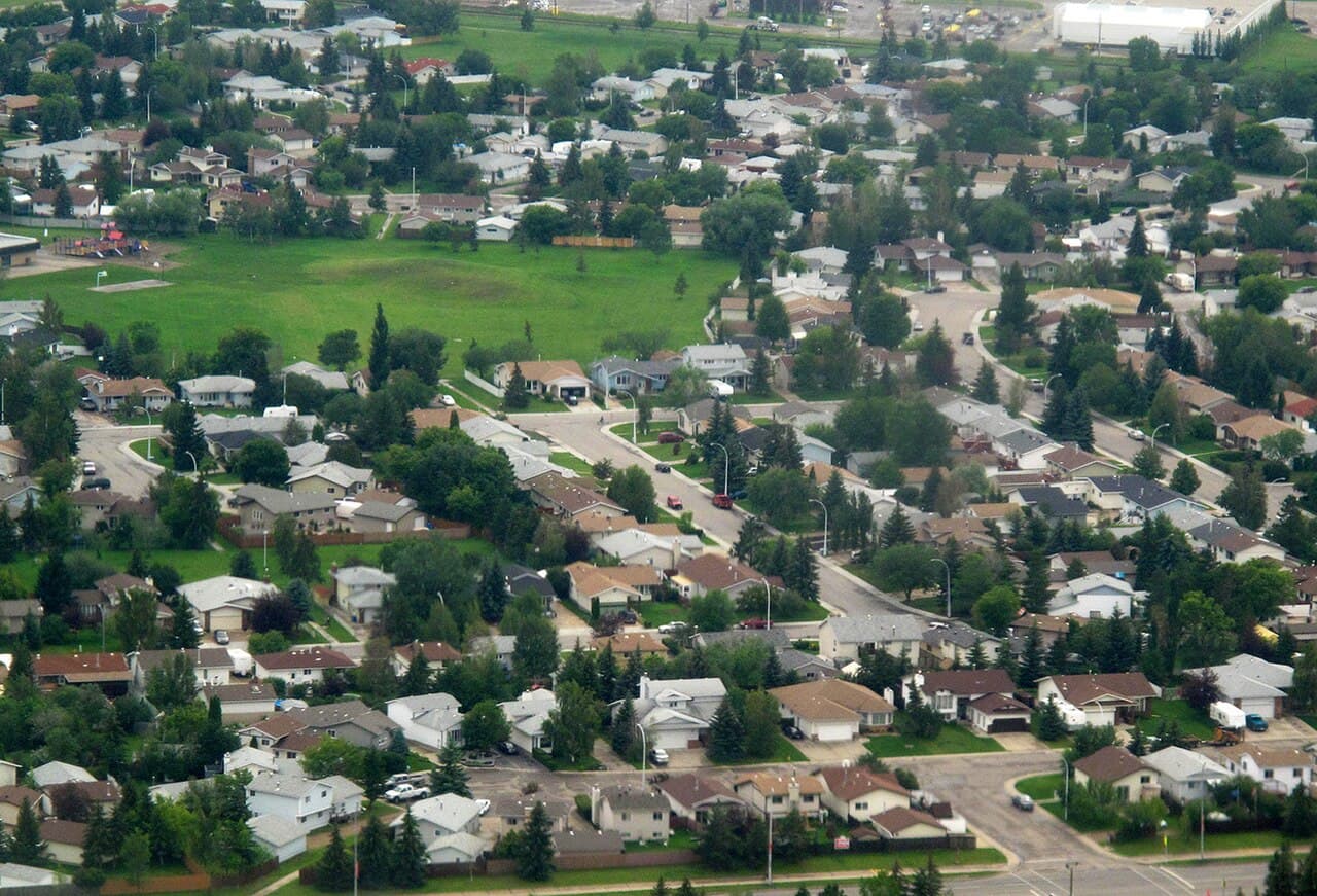 Beaumont community southeast of Edmonton