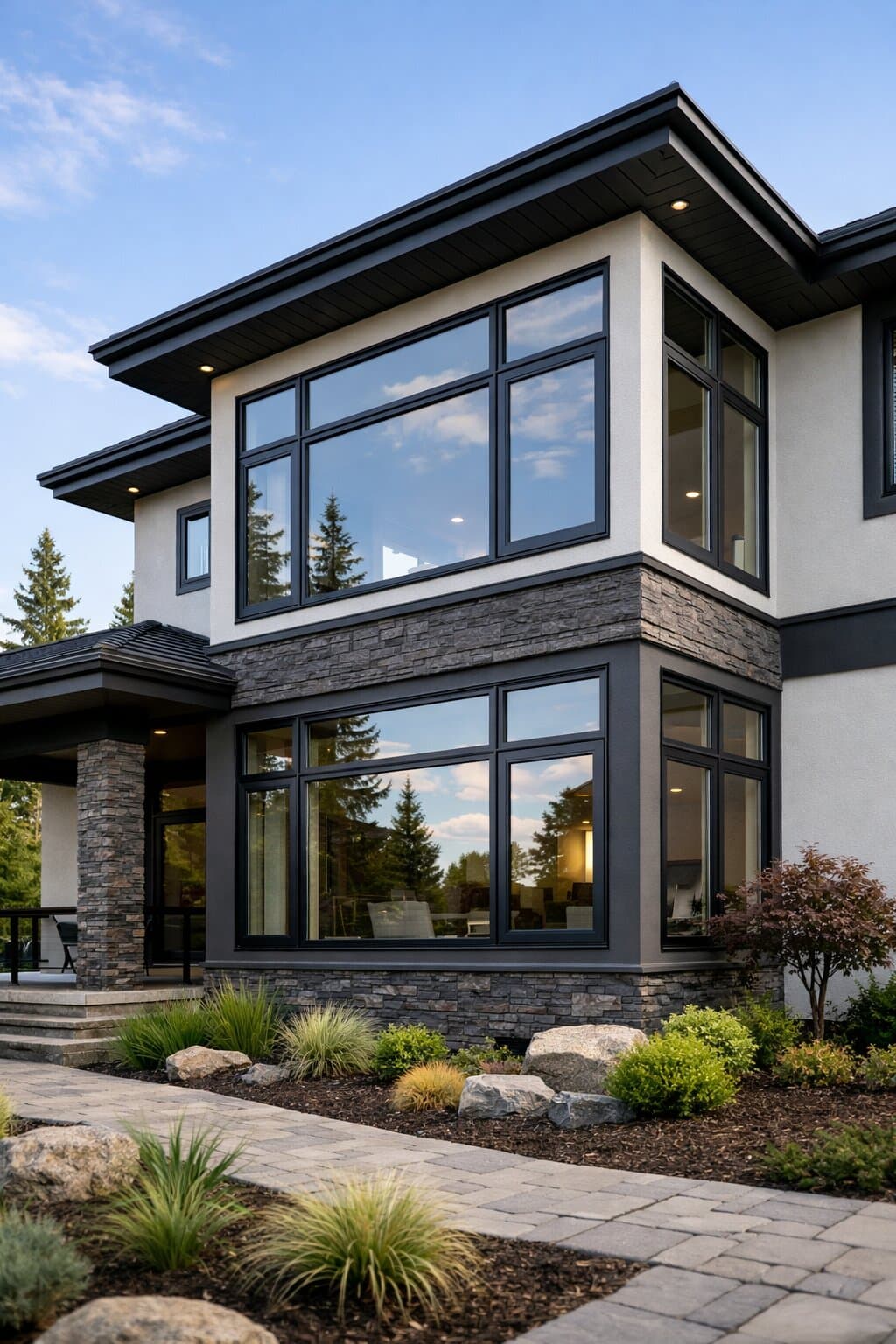 Casement window open in a bright Alberta home interior