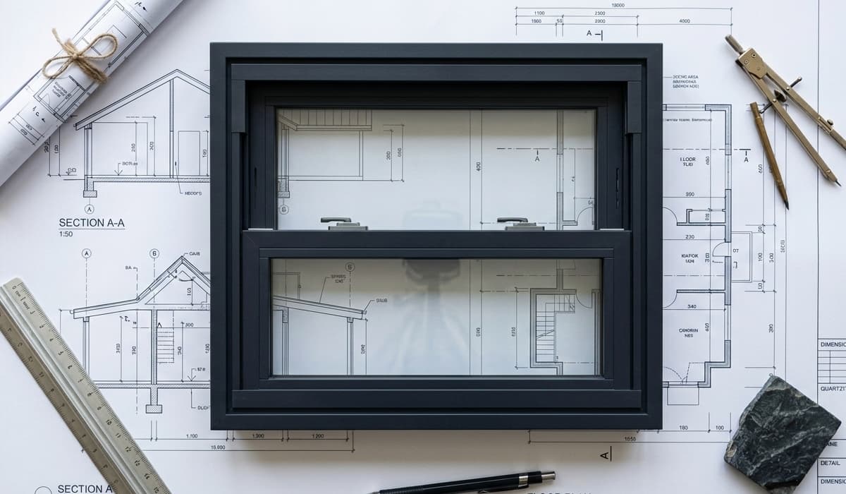 Hung window replacement in an Alberta home